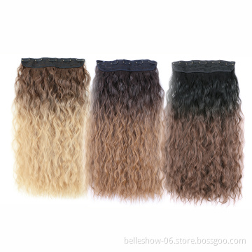 Wholesale 5 Clips curly hair clip in synthetic in hair extensions cheap kinky curly hair extensions